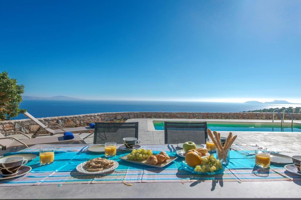 Tranquil Sea View Villa With Private Pool, Just 2Km From The Beach! أغيا غاليني المظهر الخارجي الصورة